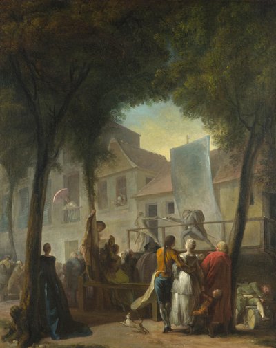 عرض الشارع في باريس ، 1760 بواسطة غابرييل دي سانت أوبين